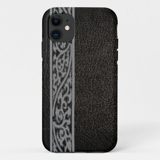 Coques Case-Mate iPhone Cuir noir (Dos)