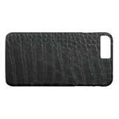 Coques Case-Mate iPhone cuir noir d'alligator (Dos (Horizontal))