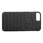 Coques Case-Mate iPhone cuir noir d'alligator (Dos (Horizontal))