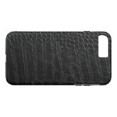 Coques Case-Mate iPhone cuir noir d'alligator (Dos (Horizontal))