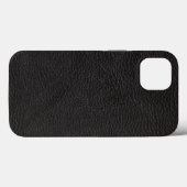 Coques Case-Mate iPhone Cuir Noir Élégant Avec Texture (Verso (horizontal))
