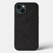 Coques Case-Mate iPhone Cuir Noir Élégant Avec Texture (Verso)