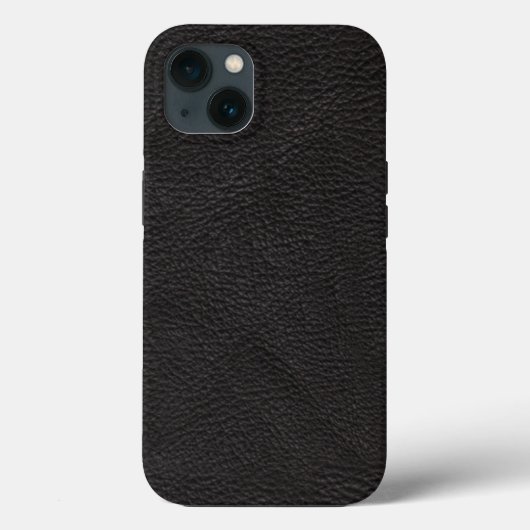 Coques Case-Mate iPhone Cuir Noir Élégant Avec Texture (Verso)