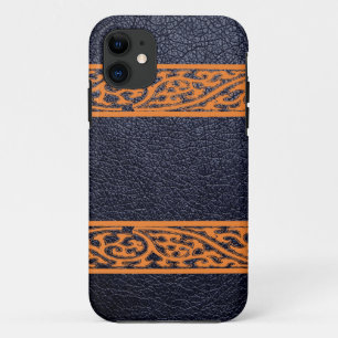 Coque Case-Mate Pour iPhone Cuir noir moderne