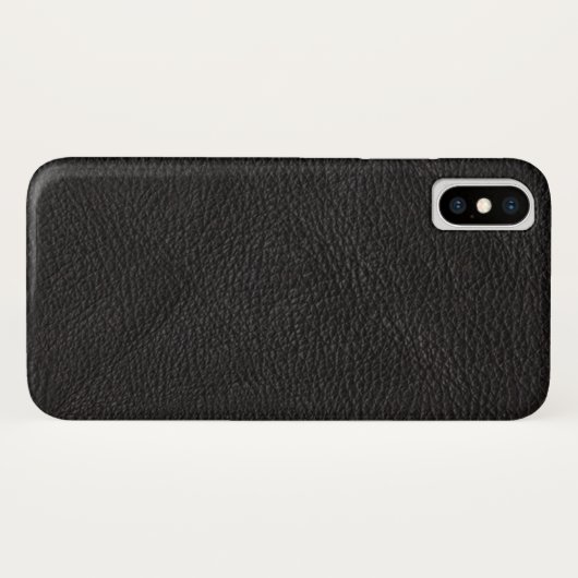 Coques Case-Mate iPhone Cuir noir texturé (Dos (Horizontal))