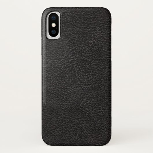 Coques Case-Mate iPhone Cuir noir texturé (Dos)