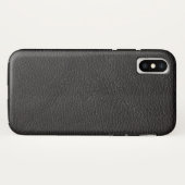Coques Case-Mate iPhone Cuir noir texturé (Dos (Horizontal))
