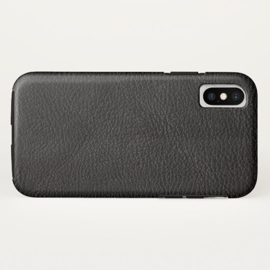 Coques Case-Mate iPhone Cuir noir texturé (Dos (Horizontal))