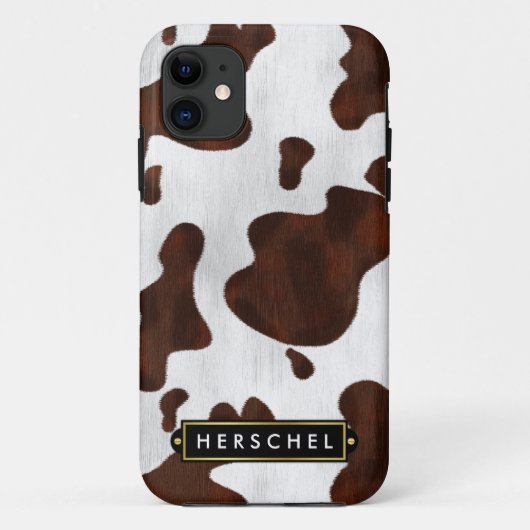 Coques Case-Mate iPhone Cuir occidental de Faux de peau de vache repéré (Dos)