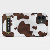 Coques Case-Mate iPhone Cuir occidental de Faux de peau de vache repéré (Dos (Horizontal))