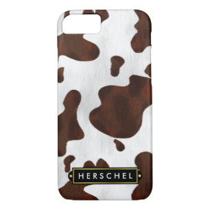 Coque iPhone 7 Cuir occidental de Faux de peau de vache repéré