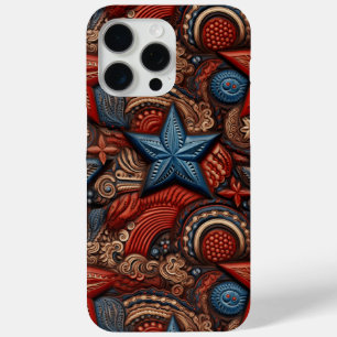 Coque iPhone 15 Pro Max Cuir Patriotique Faux