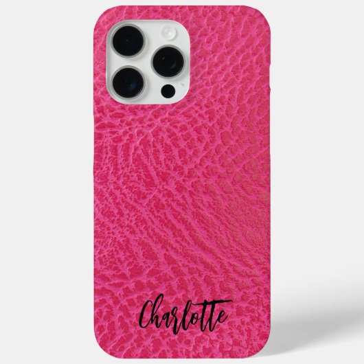 Coques Case-Mate iPhone Cuir rose Faux (Verso)