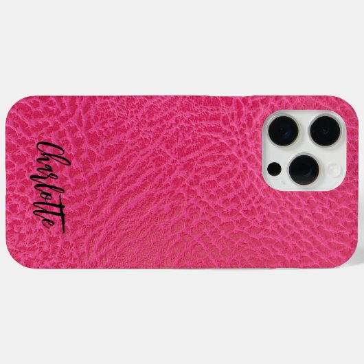 Coques Case-Mate iPhone Cuir rose Faux (Verso (horizontal))