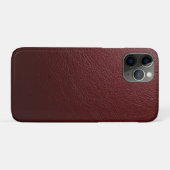 Coques Case-Mate iPhone Cuir rouge foncé texturé (Dos (Horizontal))