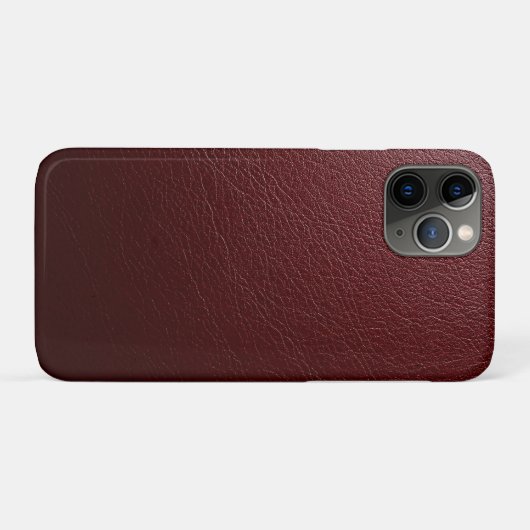 Coques Case-Mate iPhone Cuir rouge foncé texturé (Dos (Horizontal))