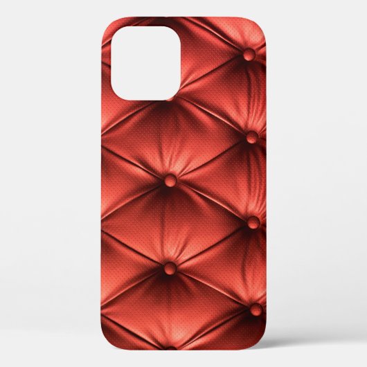Coques Case-Mate iPhone Cuir rouge texturé : Détails du matériau (Verso)