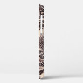 Coques Case-Mate iPhone Cuir serpent : texture brune transparente (Verso / Gauche)