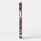 Coques Case-Mate iPhone Cuir serpent : texture brune transparente (Verso / Droite)