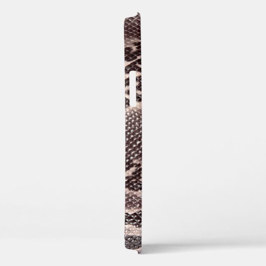 Coques Case-Mate iPhone Cuir serpent : texture brune transparente (Verso / Droite)