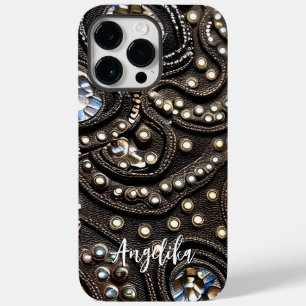 Coque Pour Pour iPhone 14 Pro Max Cuir synthétique élégant Abstrait Minimaliste