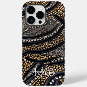 Coque Pour Pour iPhone 14 Pro Max Cuir synthétique élégant Abstrait Minimaliste avec