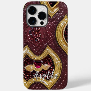 Coque Pour Pour iPhone 14 Pro Max Cuir synthétique élégant Abstrait Minimaliste Su