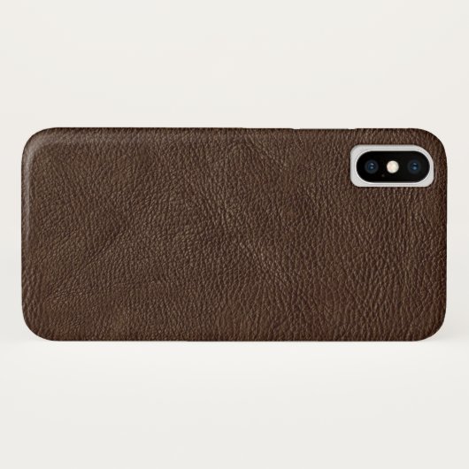 Coques Case-Mate iPhone Cuir texturé Brown (Dos (Horizontal))