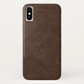 Coques Case-Mate iPhone Cuir texturé Brown (Dos)