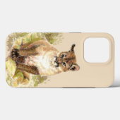 Coques Case-Mate iPhone Cuire Cougar Mountain Lion Chat Kitten Aquarelle (Verso (horizontal))