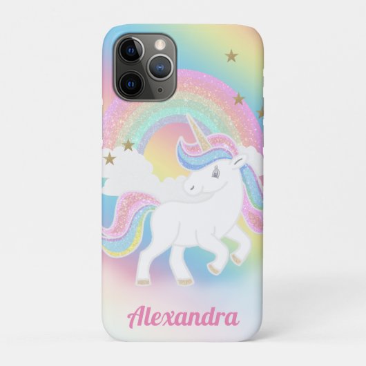 Coques Case-Mate iPhone Cuisine Parties scintillant Rainbow et Unicorn ave (Dos)