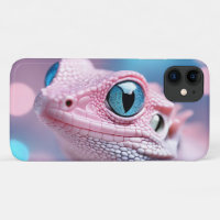 Cuisine Petit Lézard Rose aux Grands Yeux Bleus