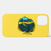 Coques Case-Mate iPhone Cuisine Poisson Bleu Jaune Enfants (Verso (horizontal))