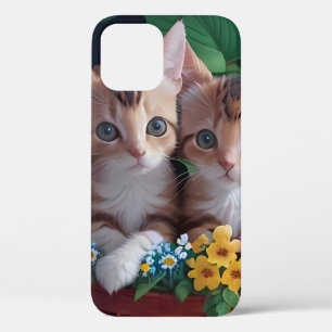 Case-Mate iPhone Case Cuisinement Cute Kittens dans un panier à fleurs