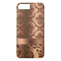 Cuivre Brown Damas et torsades Revêtement métalliq