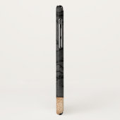 Coques Case-Mate iPhone Cuivre de luxe et Motif en marbre noir (Dos/Gauche)