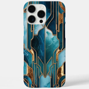 Coques iPhone 16 Pro Max Cuivre Élégant Boîtier Or Teal Opulent Féminin-M