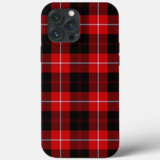 Coques Case-Mate iPhone Cunningham Tartan rouge noir (Verso)