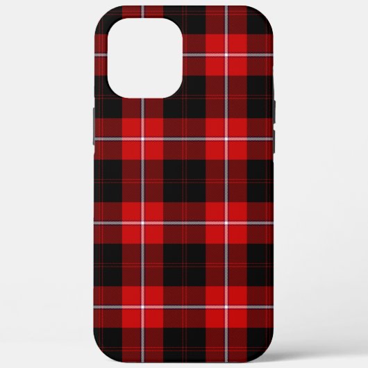 Coques Case-Mate iPhone Cunningham Tartan rouge noir (Verso)