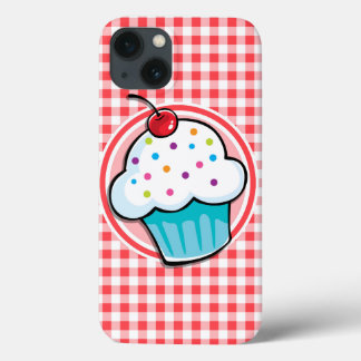 Case-Mate iPhone Case Cupcake mignonne sur En vichy rouge et blanc