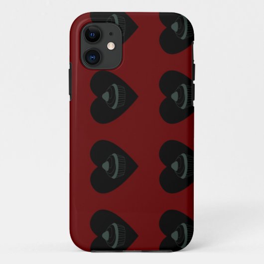 Coques Case-Mate iPhone cupcake rouge sang noir (Dos)