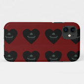 Coques Case-Mate iPhone cupcake rouge sang noir (Dos (Horizontal))