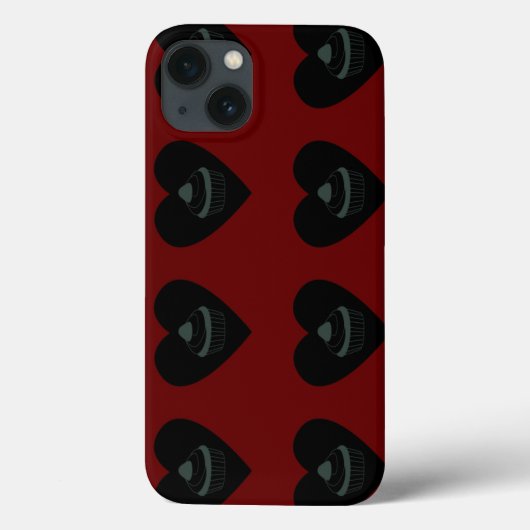 Coques Case-Mate iPhone cupcake rouge sang noir (Verso)