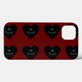 Coques Case-Mate iPhone cupcake rouge sang noir (Verso (horizontal))