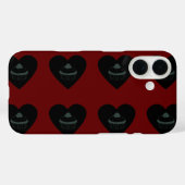 Coques Case-Mate iPhone cupcake rouge sang noir (Verso (horizontal))
