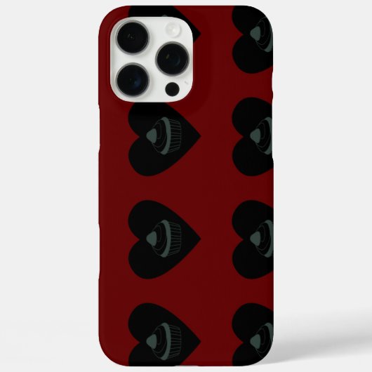 Coques Case-Mate iPhone cupcake sang rouge noir (Verso)