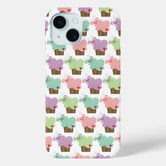 Coques Case-Mate iPhone Cupcakes Whimsical Tree Butterflies Sweet Birthday (Verso)