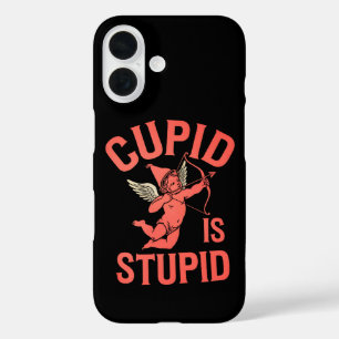 Coques iPhone 16 Cupid est stupide drôle de la Saint-Valentin