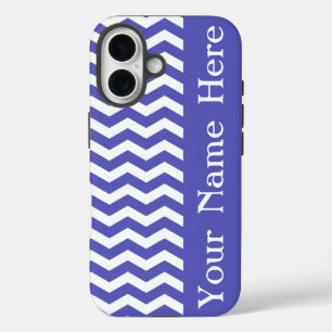 Coques iPhone 16 Curacao Shores Wave Chevron avec le nom