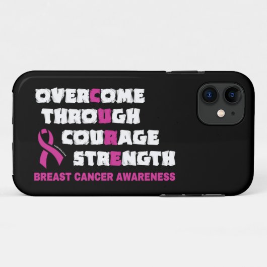 Coques Case-Mate iPhone CURE...Cancer du sein (Dos (Horizontal))